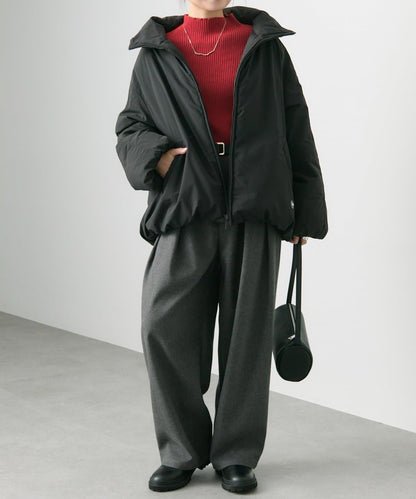 法式鴨絨拉鍊夾克