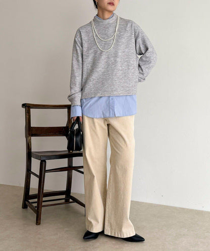 針織短款套頭衫