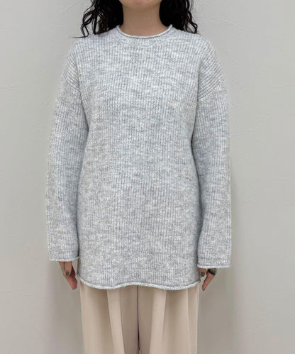 中長款單面針織套頭衫