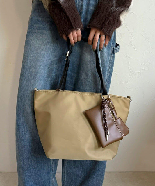 附化妝包掛飾尼龍托特包