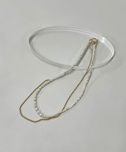 珍珠鏈不對稱項鍊