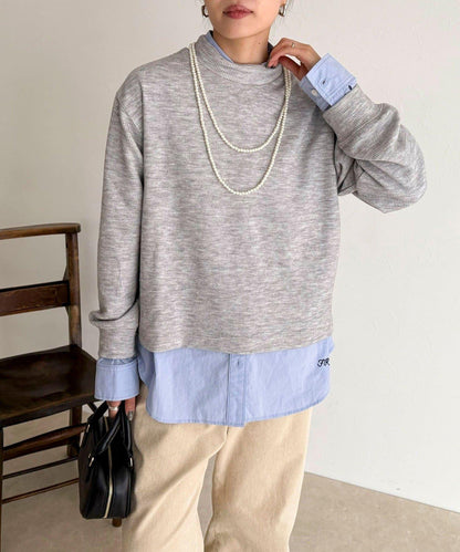 針織短款套頭衫