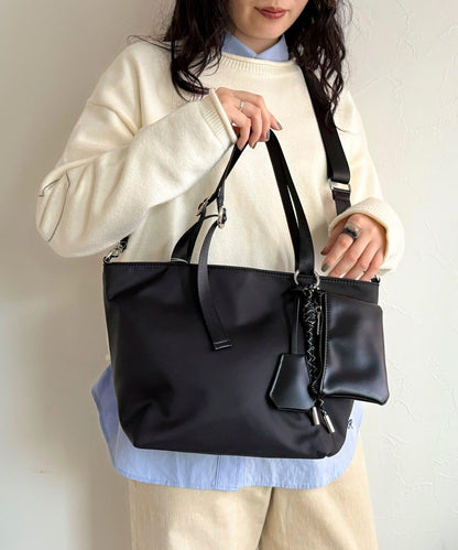 附化妝包掛飾尼龍托特包