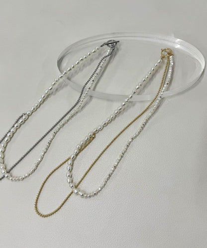 珍珠鏈不對稱項鍊