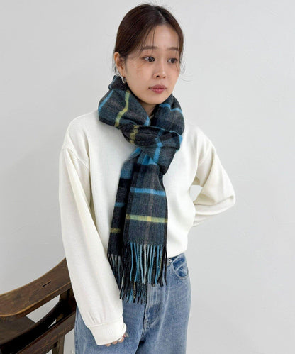 【TWEED MILL】羊毛格紋圍巾48
