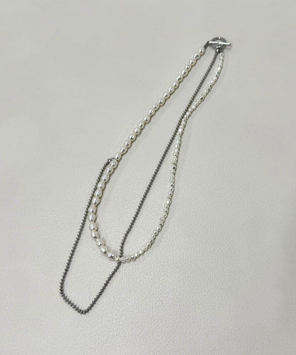 珍珠鏈不對稱項鍊