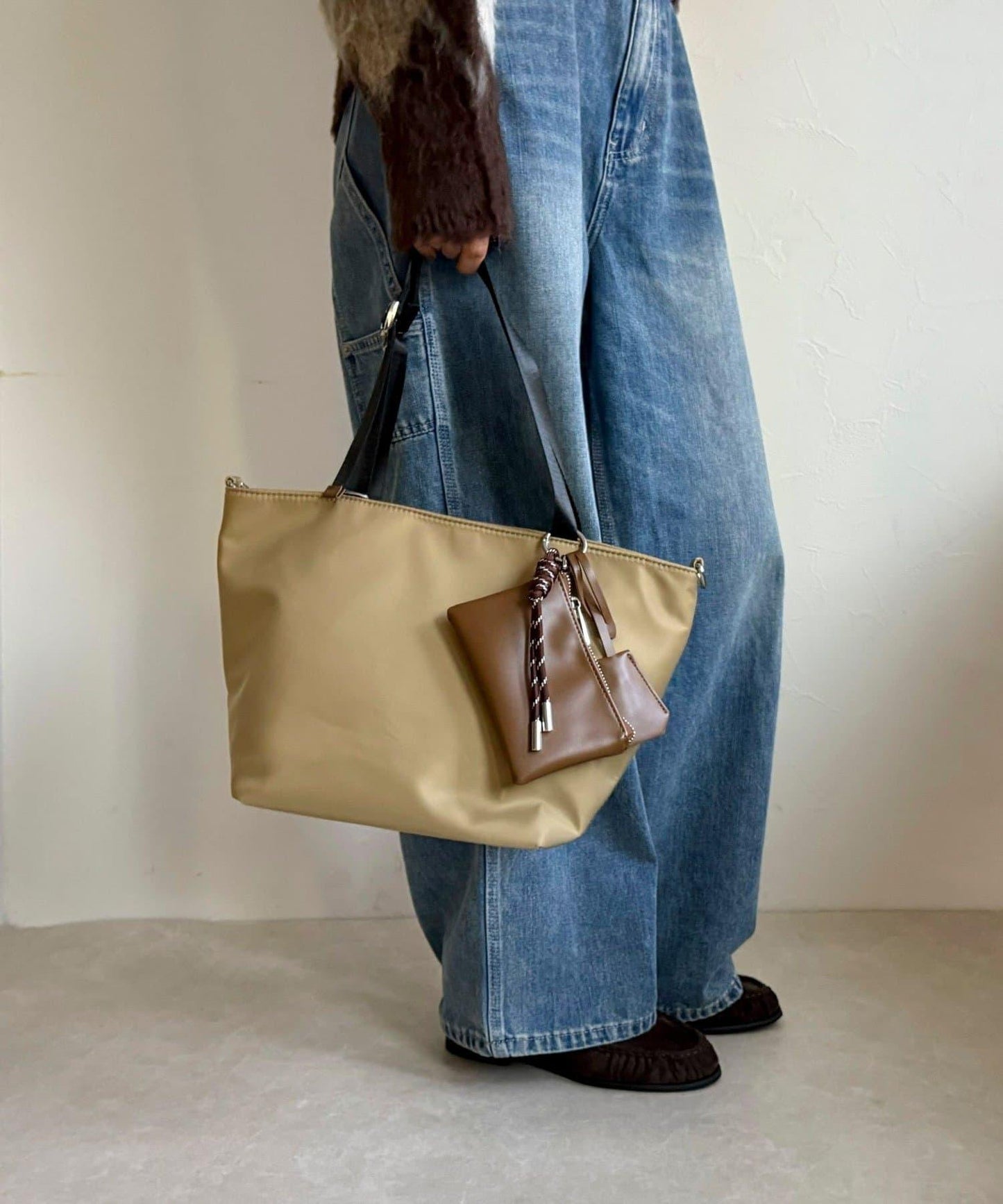 附化妝包掛飾尼龍托特包