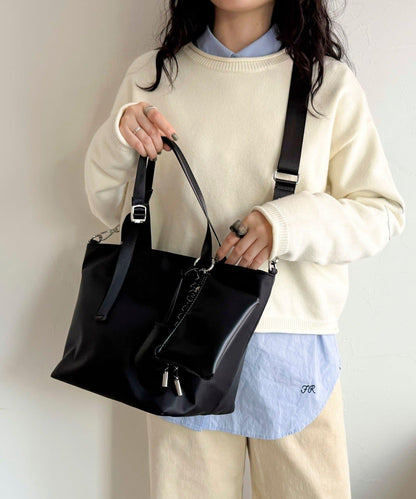 附化妝包掛飾尼龍托特包