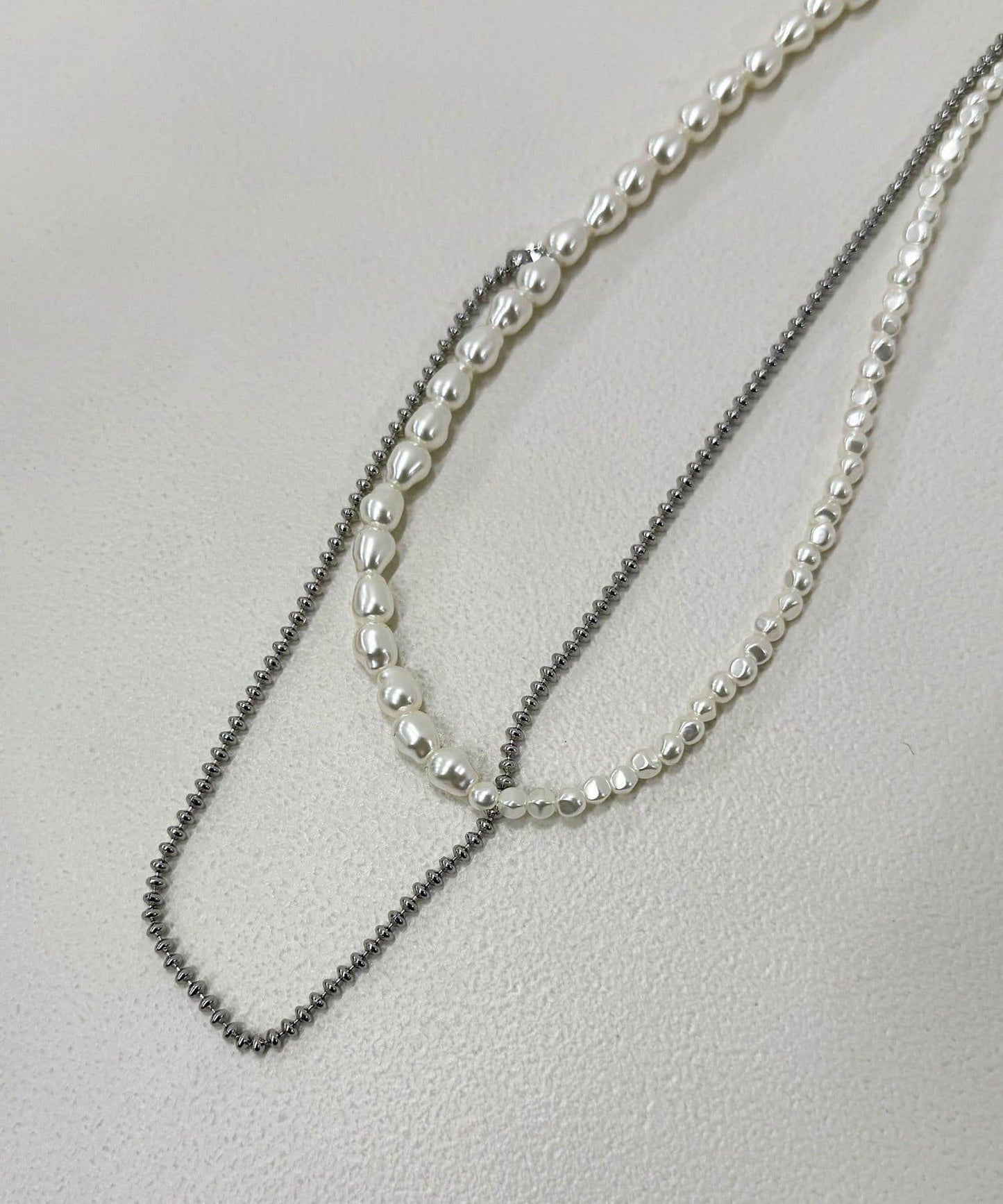 珍珠鏈不對稱項鍊