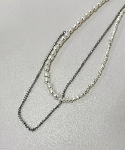 珍珠鏈不對稱項鍊