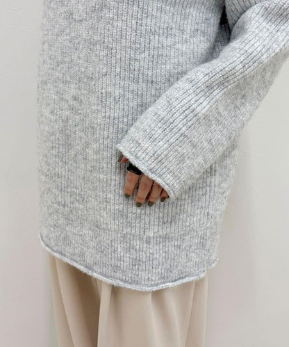 中長款單面針織套頭衫