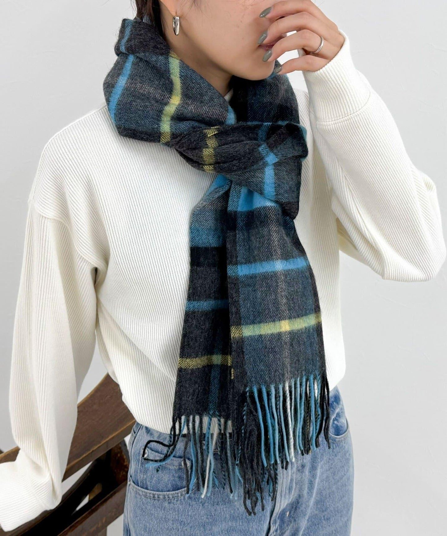 【TWEED MILL】羊毛格紋圍巾48