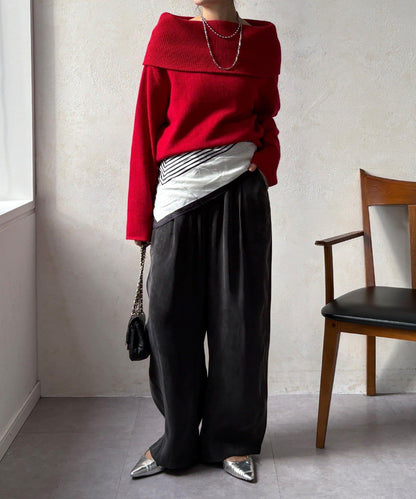 【DouDou】纖維寬鬆休閒褲