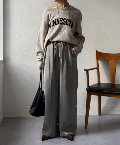 【DouDou】纖維寬鬆休閒褲