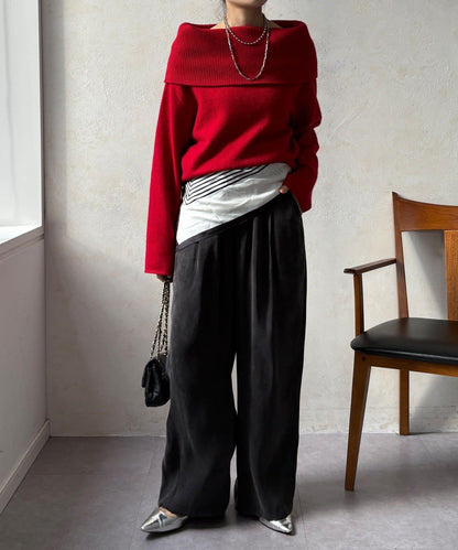 【DouDou】纖維寬鬆休閒褲