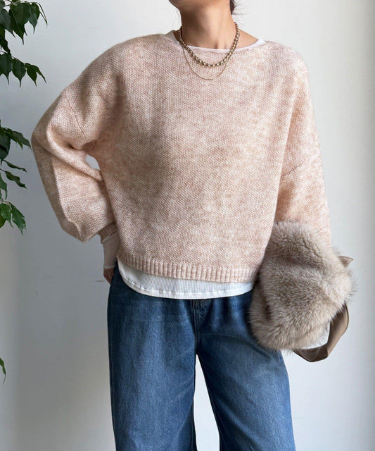 馬海毛混紡套頭衫