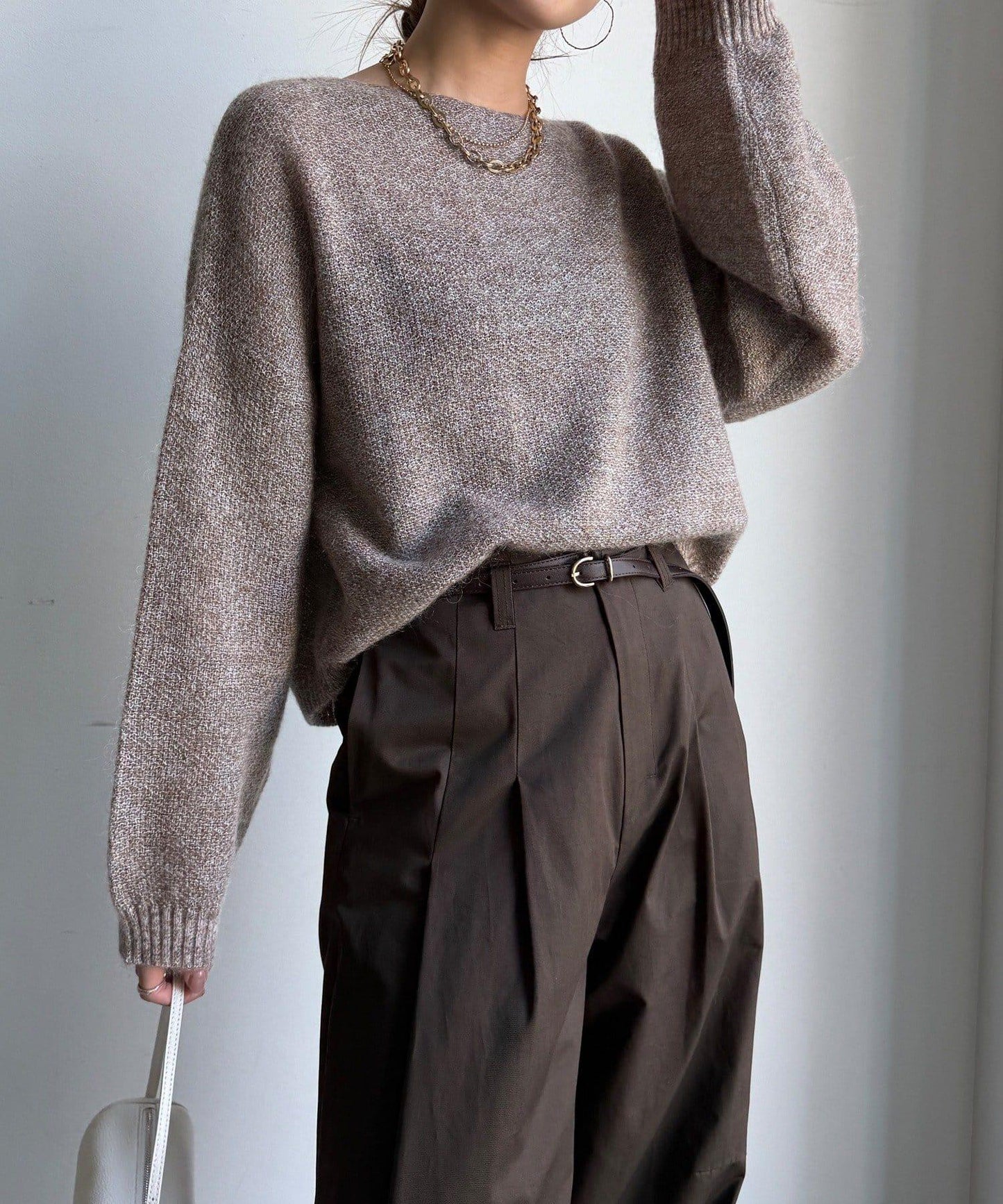 馬海毛混紡套頭衫