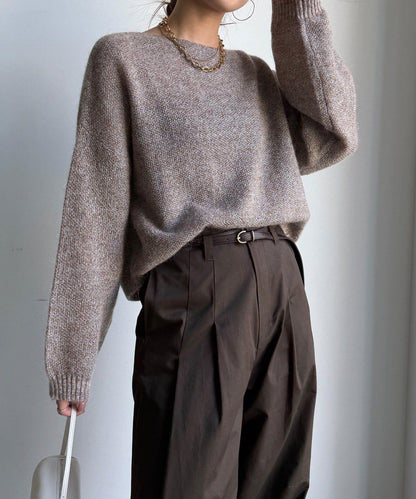 馬海毛混紡套頭衫