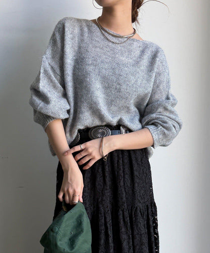 馬海毛混紡套頭衫