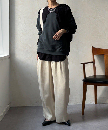 【DouDou】纖維寬鬆休閒褲