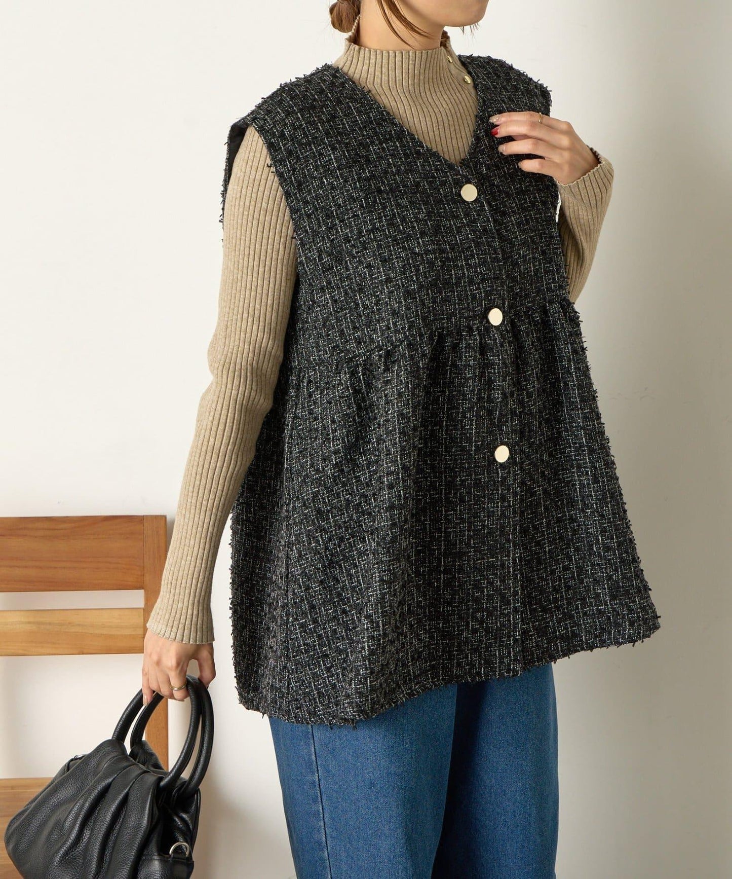 【さわゆい企畫】粗花呢荷葉邊馬甲