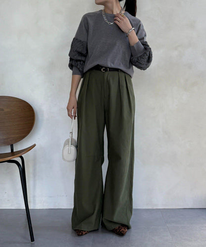 拼接帶刺繡套頭衫