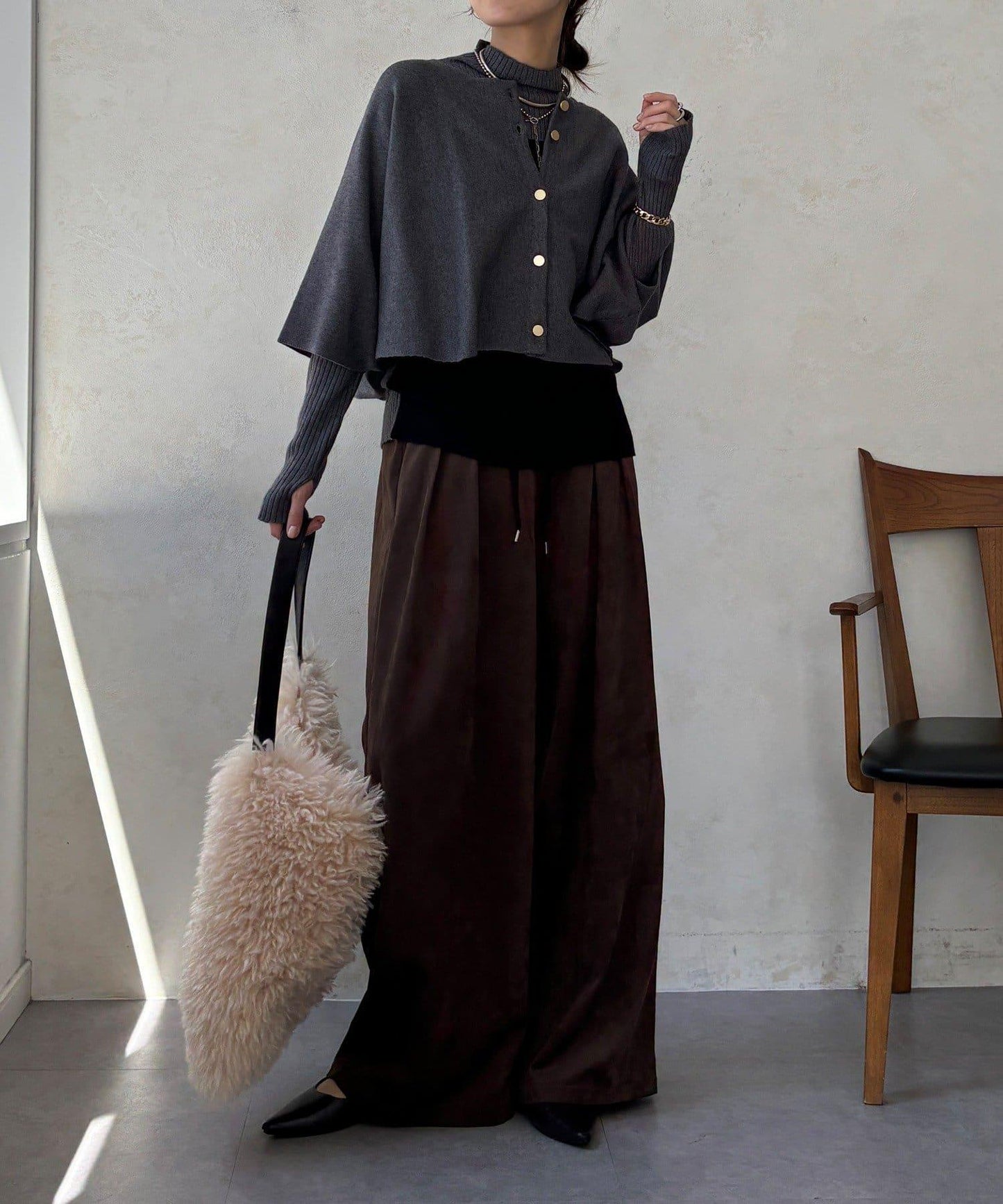 披肩套裝針織衫