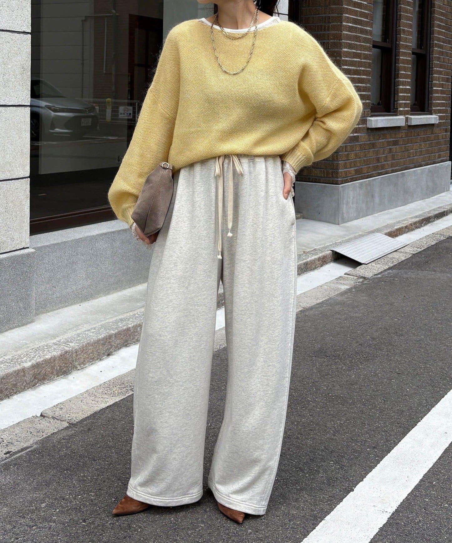 馬海毛混紡套頭衫