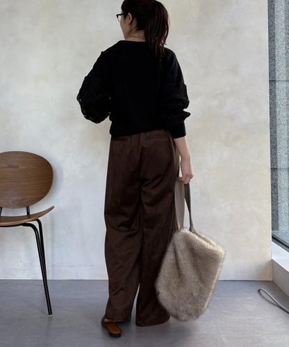 拼接帶刺繡套頭衫