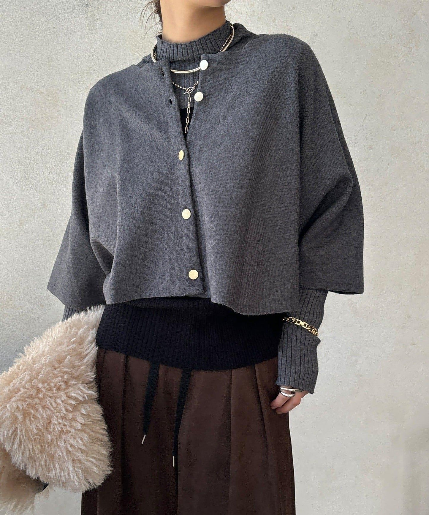 披肩套裝針織衫