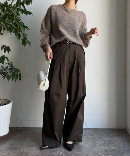 馬海毛混紡套頭衫