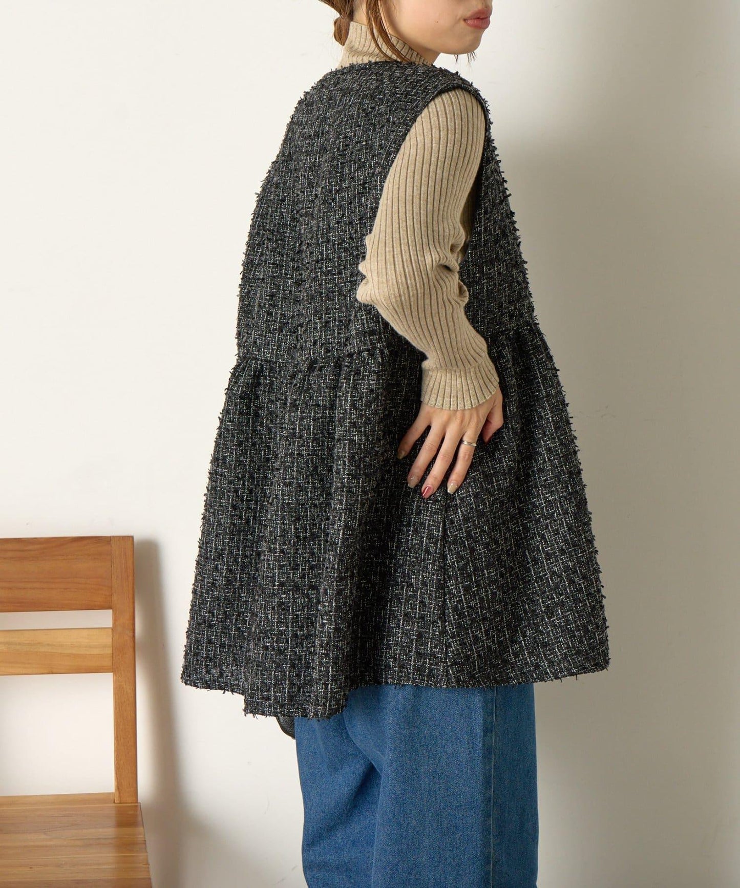 【さわゆい企畫】粗花呢荷葉邊馬甲