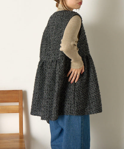 【さわゆい企畫】粗花呢荷葉邊馬甲