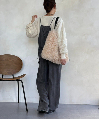 拼接帶刺繡套頭衫