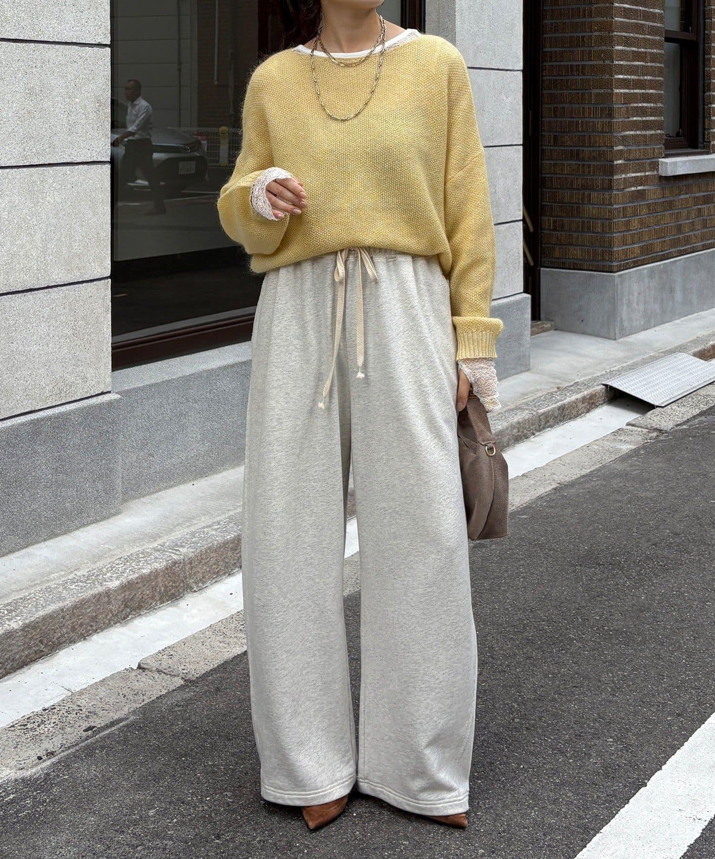 馬海毛混紡套頭衫