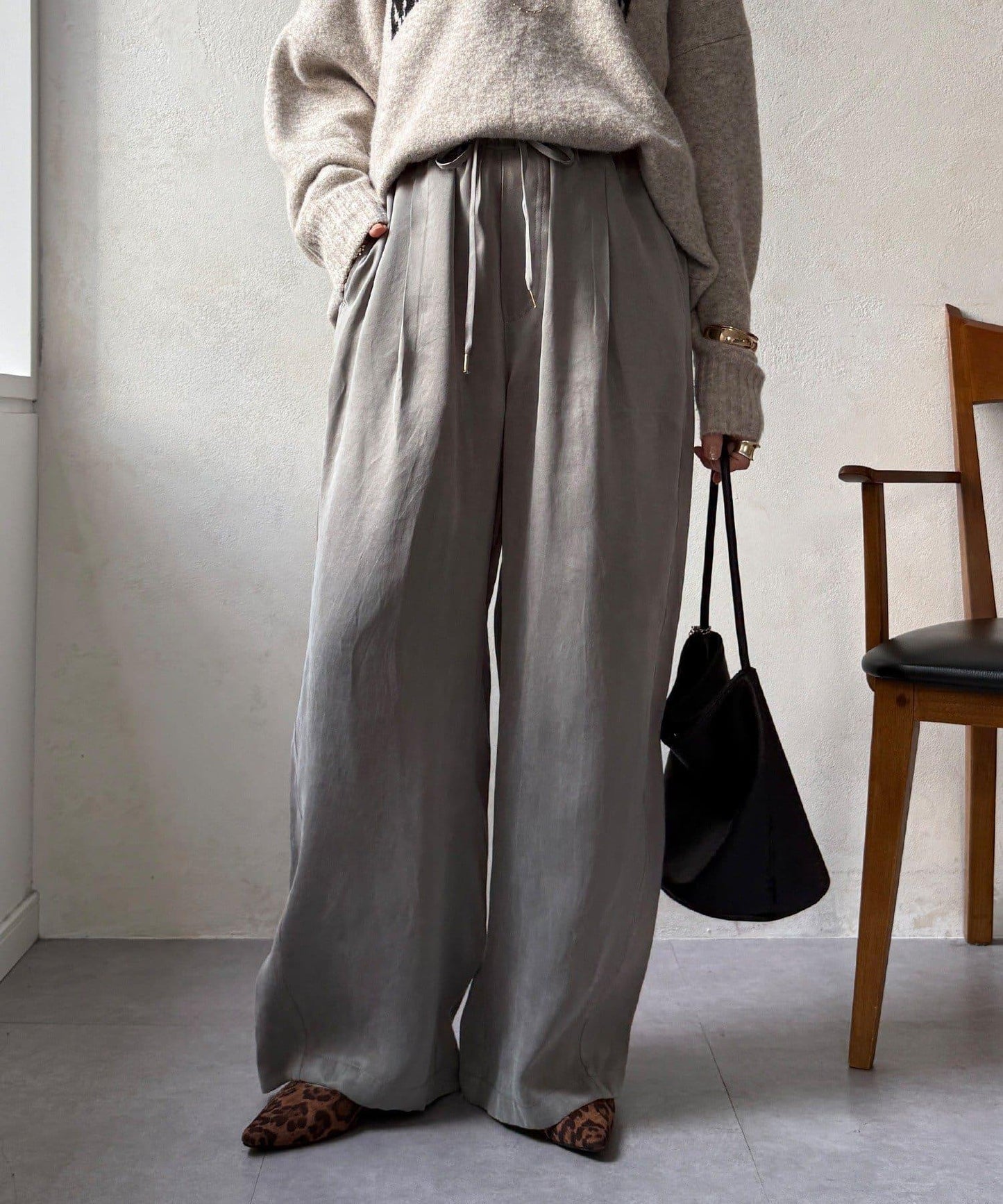 【DouDou】纖維寬鬆休閒褲