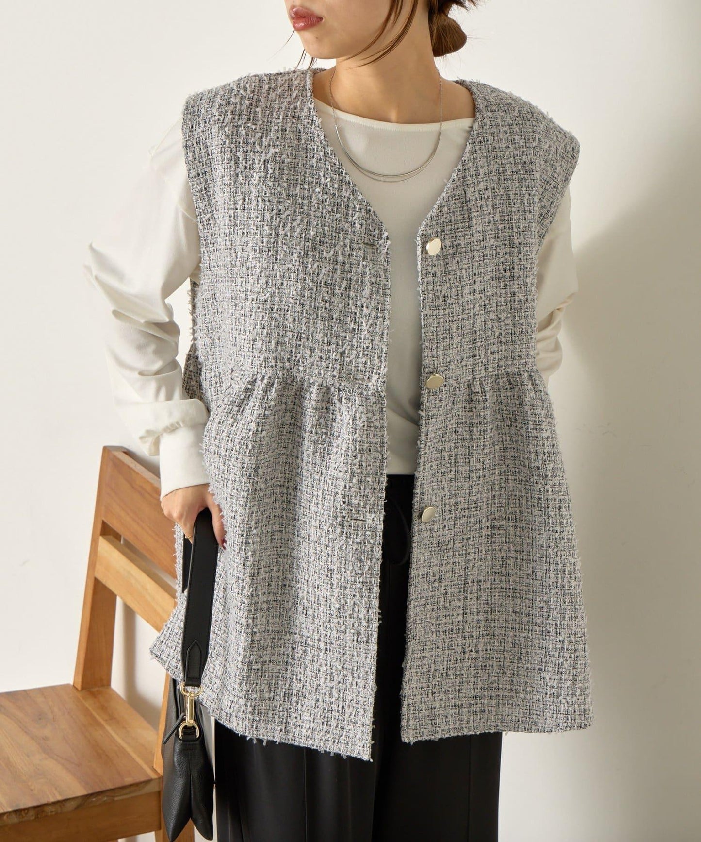 【さわゆい企畫】粗花呢荷葉邊馬甲