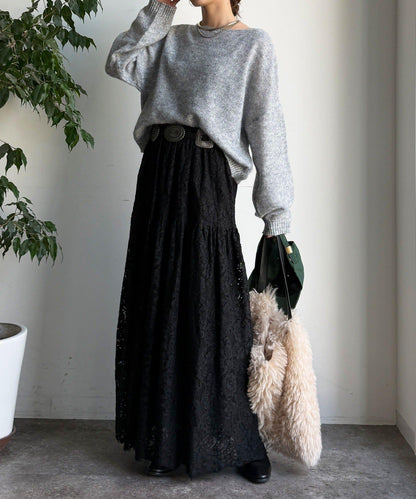 馬海毛混紡套頭衫