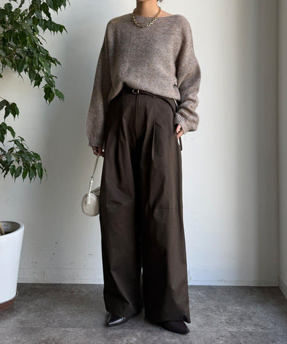 馬海毛混紡套頭衫