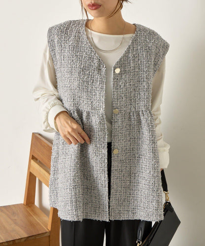 【さわゆい企畫】粗花呢荷葉邊馬甲