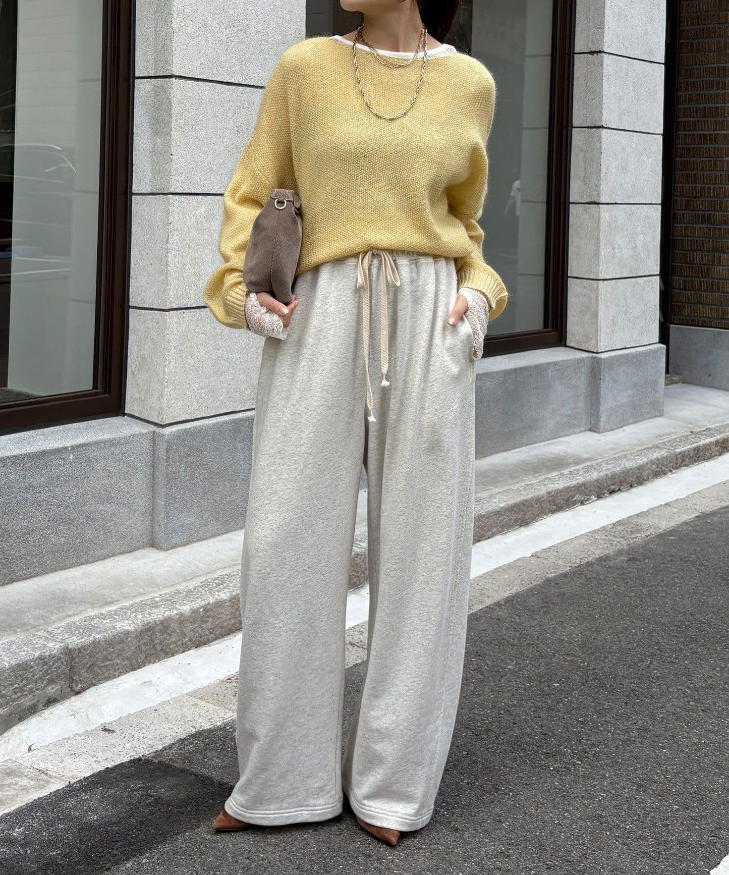 馬海毛混紡套頭衫