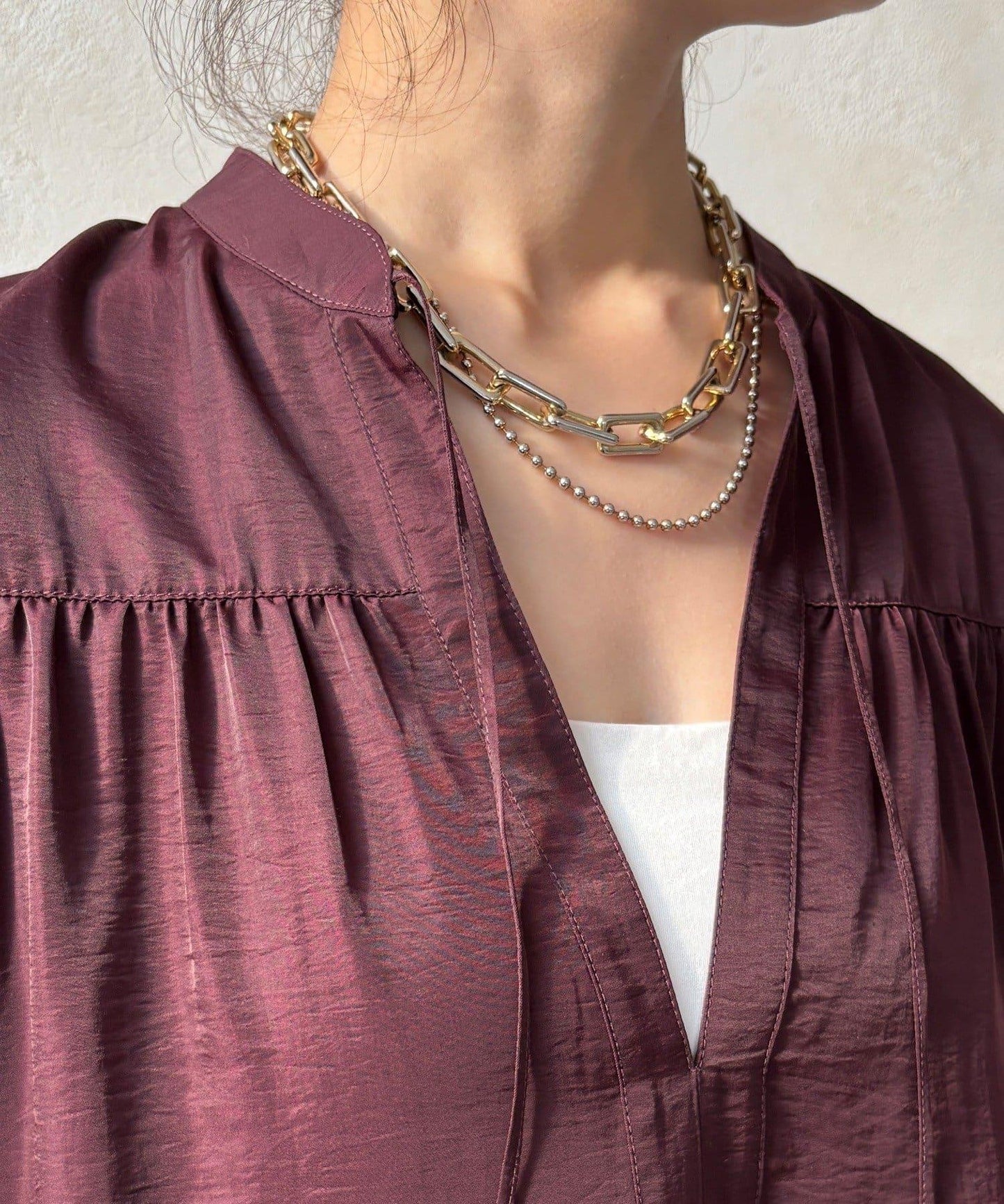 蕾絲拼接長款上衣