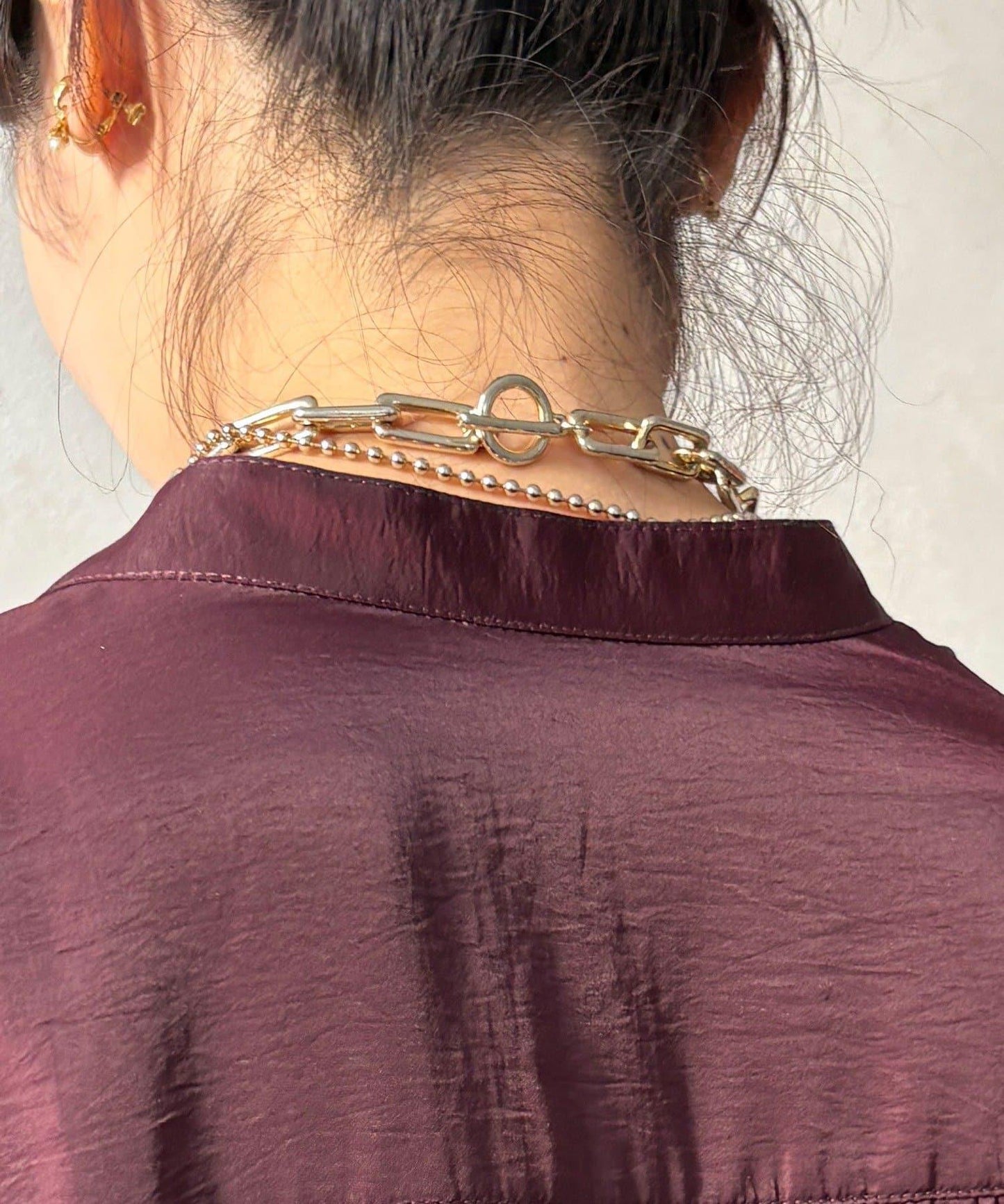 蕾絲拼接長款上衣