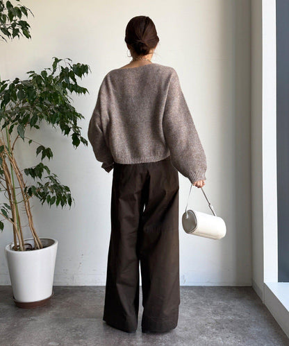 馬海毛混紡套頭衫