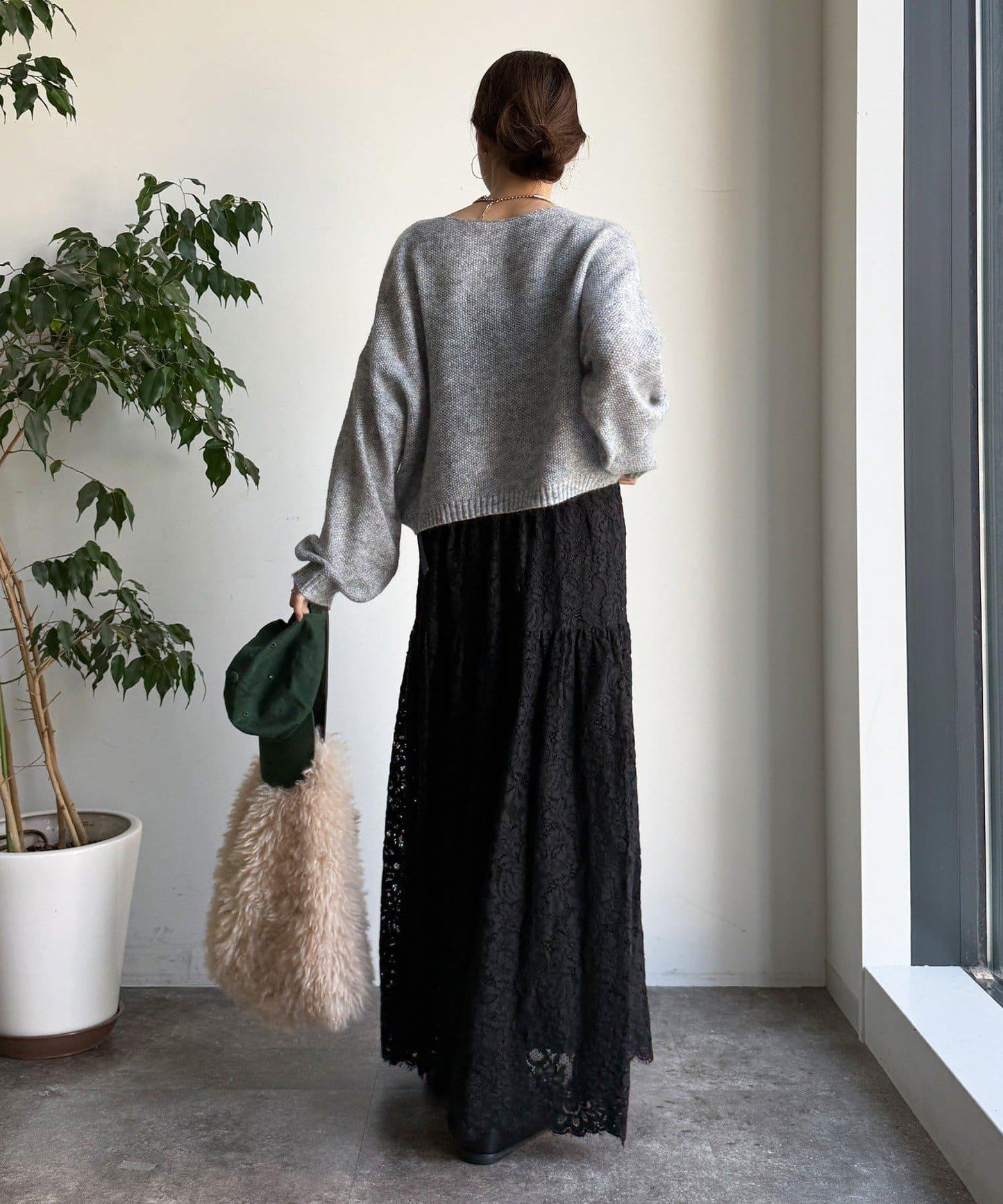 馬海毛混紡套頭衫