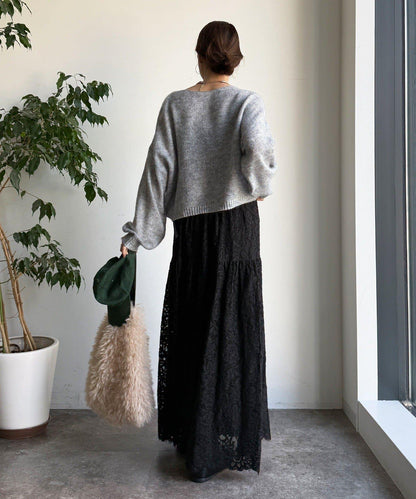 馬海毛混紡套頭衫