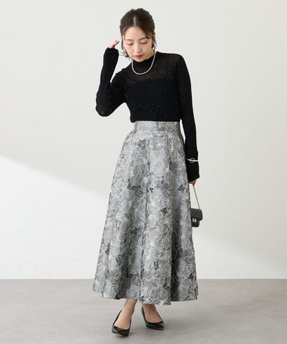 【BonBon Girls精選・最強吸睛半身裙】花卉提花半身裙