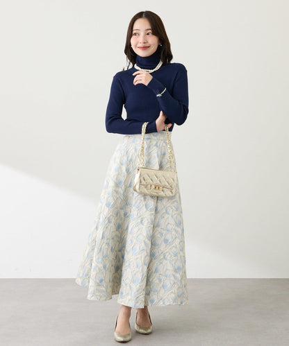 【BonBon Girls精選・最強吸睛半身裙】花卉提花半身裙