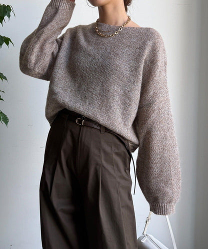 馬海毛混紡套頭衫