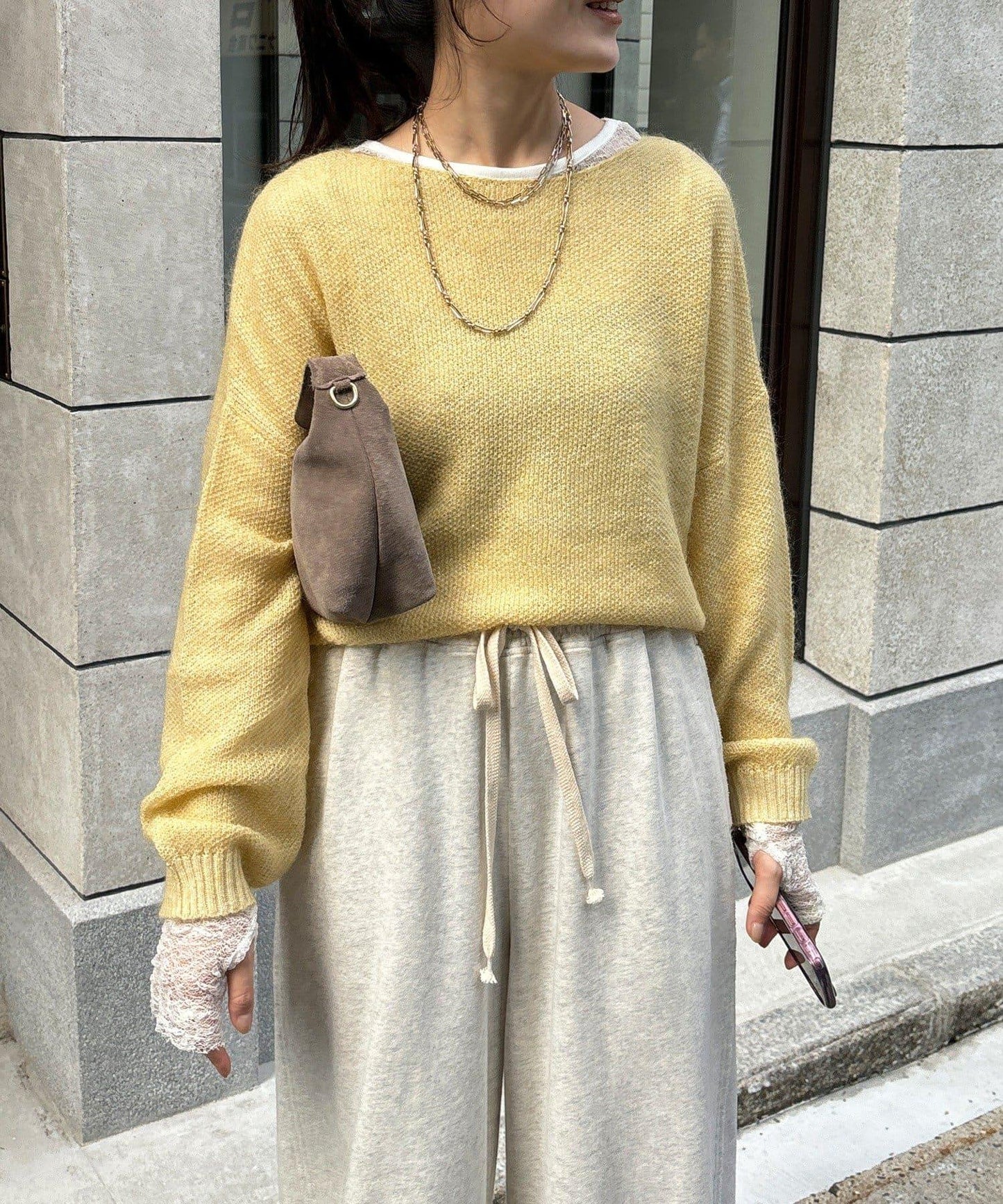 馬海毛混紡套頭衫